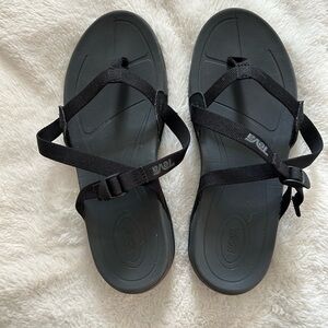 Black Teva sandals